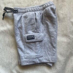 Gray Casual Shorts with Pocket